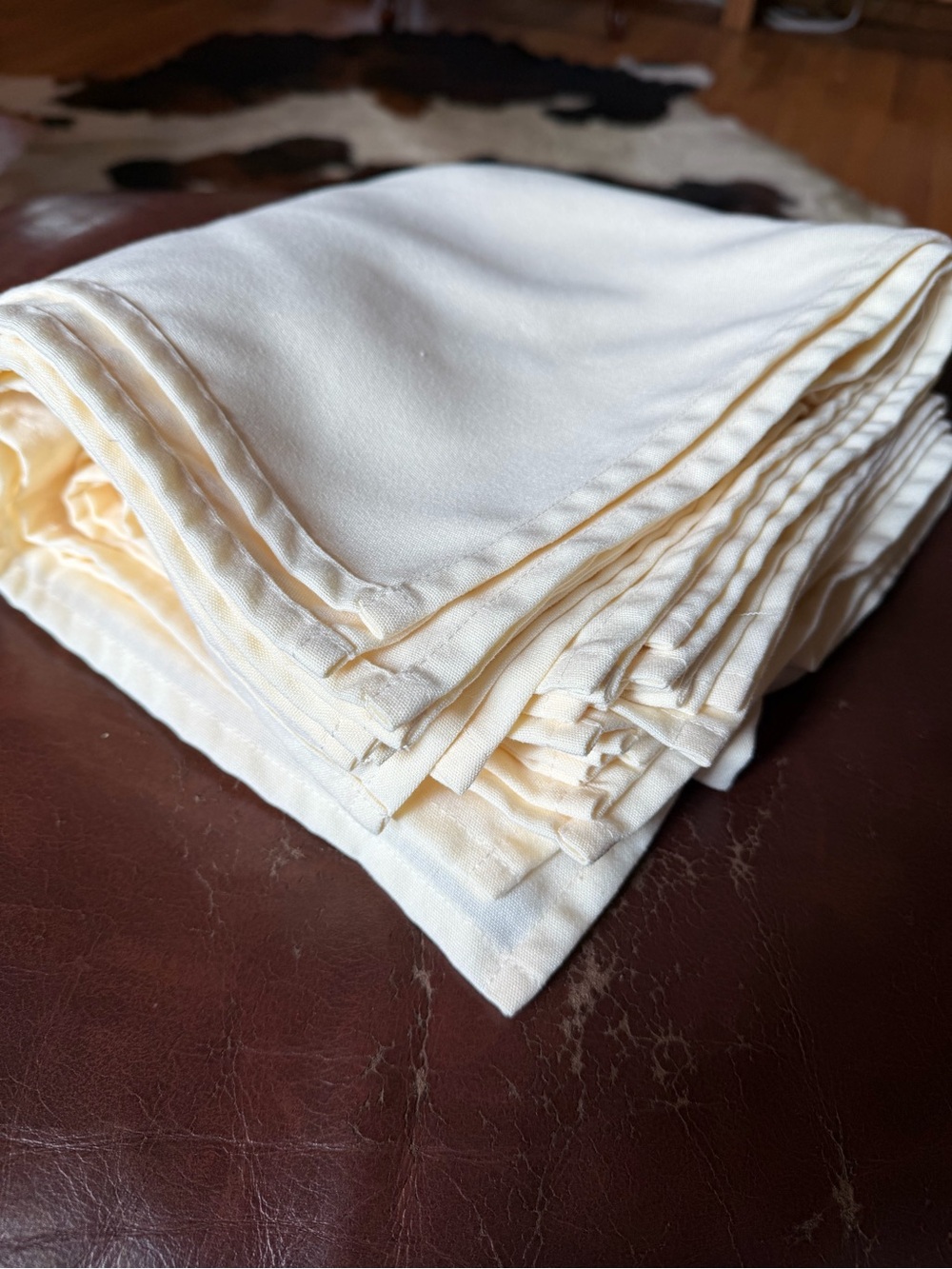 Source Unknown Ivory Cotton Napkins - Set of 12